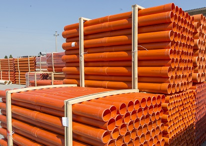 Tubo PVC rigido scarico acque civili e industriali TUBO PVC RIGIDO COLORE ARANCIO