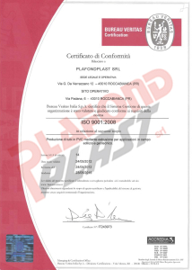 CERTIFICATO ISO Waste pipes sewage pvc