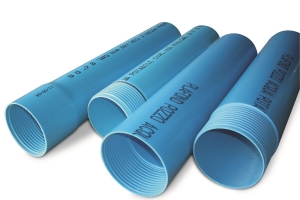 THREADED PIPES RIGID PVC COLOR BLUE ARTESIAN WELLS Plafondplast Pvc Pipes Tubi pvc per acqua potabile geotecnica Plafondplast Tubi Pvc TUBI PVC FILETTATI POZZI ARTESIANI